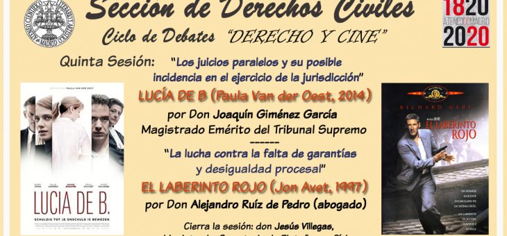 Cine y Derecho: juicios paralelos (Ateneo, Madrid, 24-II-2020)